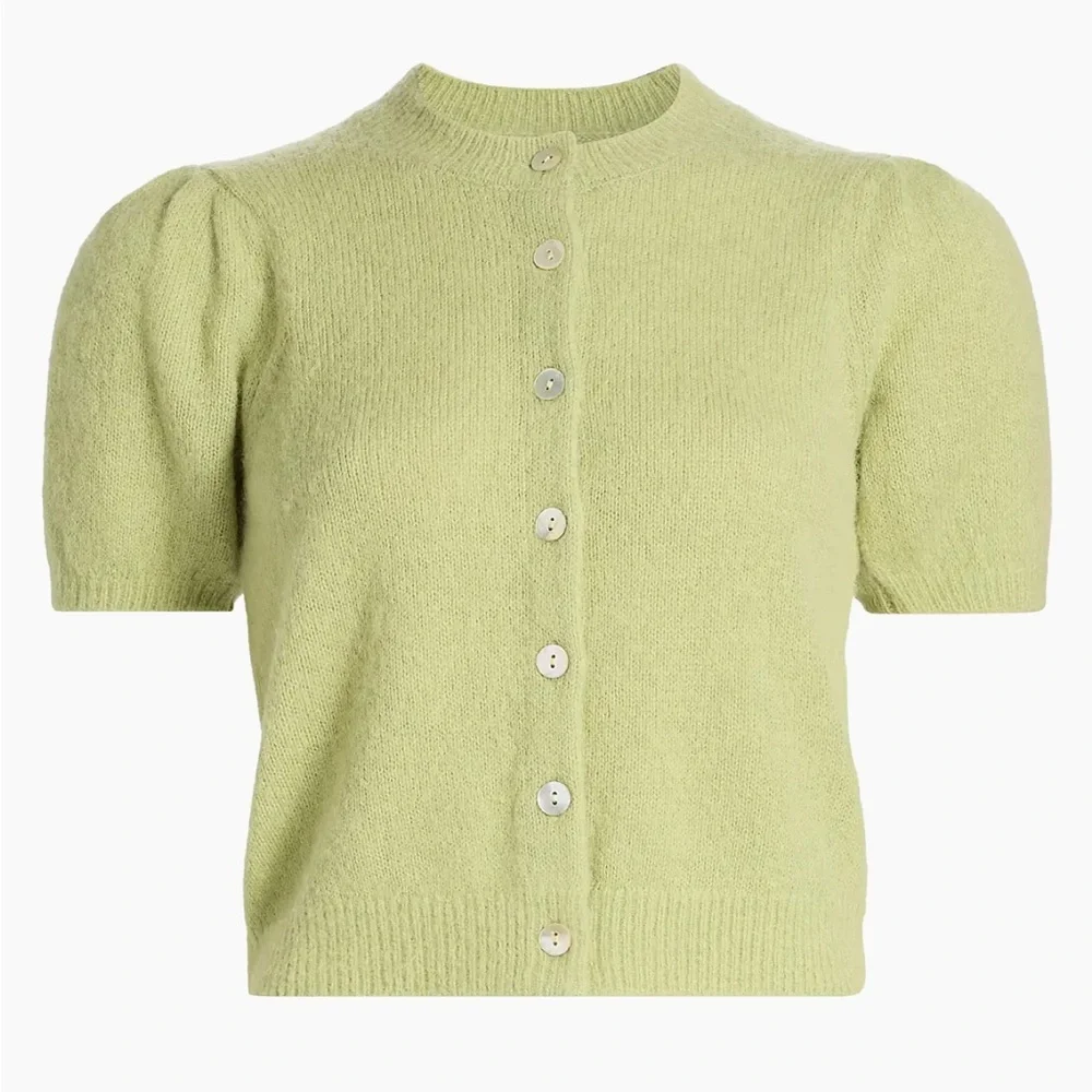 NWT DÔEN Anisa Alpaca-Blend Puff-Sleeve Cardigan - Picture 5 of 14